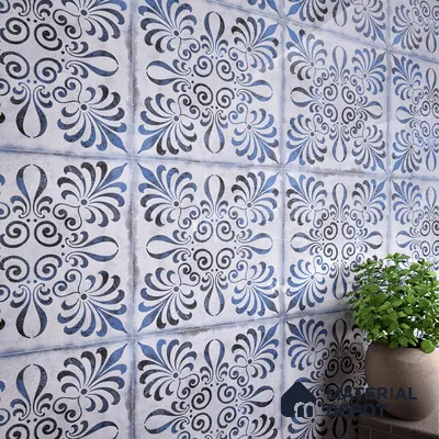 Moroccan Wall & Floor Tile TL 07380 Gemer Azul 2 ft x 2 ft Matte Finish Vitrified Tile - 9 mm | Suitable For Kitchen, Balcony, Dining Area | Please Expect a Slight Variation of Pattern | Random Designs