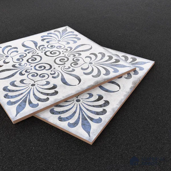 Moroccan Wall & Floor Tile TL 07380 Gemer Azul 2 ft x 2 ft Matte Finish Vitrified Tile - 9 mm | Suitable For Kitchen, Balcony, Dining Area | Please Expect a Slight Variation of Pattern | Random Designs
