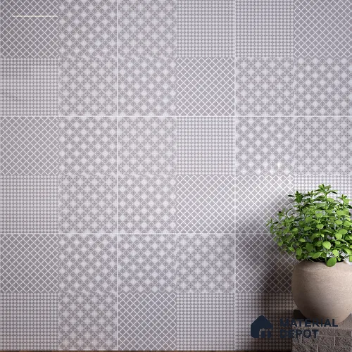 Moroccan Wall & Floor Tile TL 07381 Bani 2 ft x 2 ft Matte Finish Vitrified Tile - 9 mm | Suitable For Kitchen, Bathroom, Dining Area | Please Expect a Slight Variation of Pattern | Random Designs