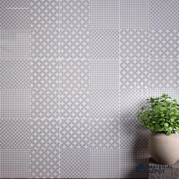 Moroccan Wall & Floor Tile TL 07381 Bani 2 ft x 2 ft Matte Finish Vitrified Tile - 9 mm | Suitable For Kitchen, Bathroom, Dining Area | Please Expect a Slight Variation of Pattern | Random Designs