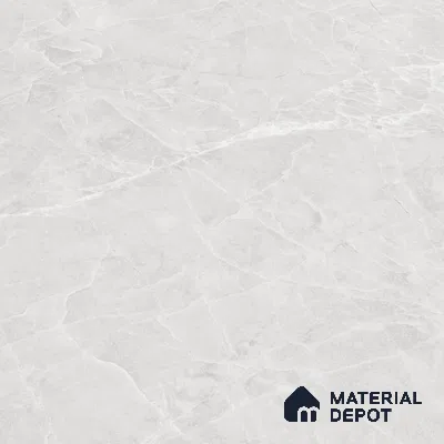 Marble Tundra Grey Wall & Floor Tile TL 07386 Light Grey 4 ft x 2 ft Glossy Finish Vitrified Tile - 9 mm | 4 Random Designs | Suitable For Living Room, Bedroom, Dining
