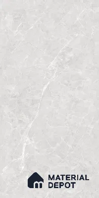 Marble Tundra Grey Wall & Floor Tile TL 07386 Light Grey 4 ft x 2 ft Glossy Finish Vitrified Tile - 9 mm | 4 Random Designs | Suitable For Living Room, Bedroom, Dining