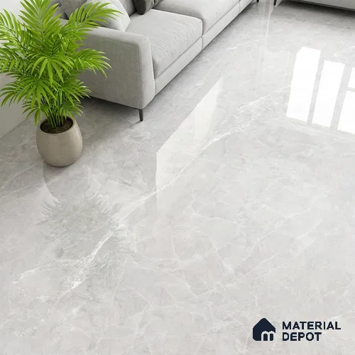 Marble Wall & Floor Tile TL 07386 Admire Light 4 ft x 2 ft Glossy Finish Vitrified Tile - 9 mm | 4 Random Design | Suitable For living Room, Bedroom, Kitchen