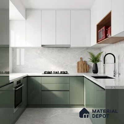 Marble Wall & Floor Tile TL 07386 Admire Light 4 ft x 2 ft Glossy Finish Vitrified Tile - 9 mm | 4 Random Design | Suitable For living Room, Bedroom, Kitchen (Sample)