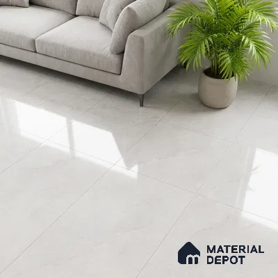 Marble Wall & Floor Tile TL 07388 Claros Grey 4 ft x 2 ft Glossy Finish Vitrified Tile - 9 mm | 4 Random Design | Suitable For living Room, Bedroom, Kitchen (Sample)