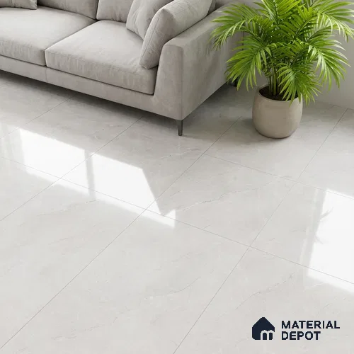 Marble Wall & Floor Tile TL 07388 Claros Grey 4 ft x 2 ft Glossy Finish Vitrified Tile - 9 mm | 4 Random Design | Suitable For living Room, Bedroom, Kitchen