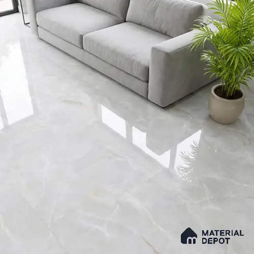 Marble Wall & Floor Tile TL 07389 Thunder Onyx Grey 4 ft x 2 ft Glossy Finish Vitrified Tile - 9 mm | 4 Random Design | Suitable For living Room, Bedroom, Kitchen