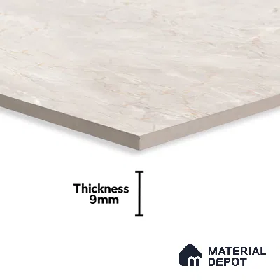Marble Tundra Grey Wall & Floor Tile TL 07391 Light Grey 4 ft x 2 ft Matte Finish Vitrified Tile - 9 mm | Suitable For Living Room, Bedroom, Kitchen