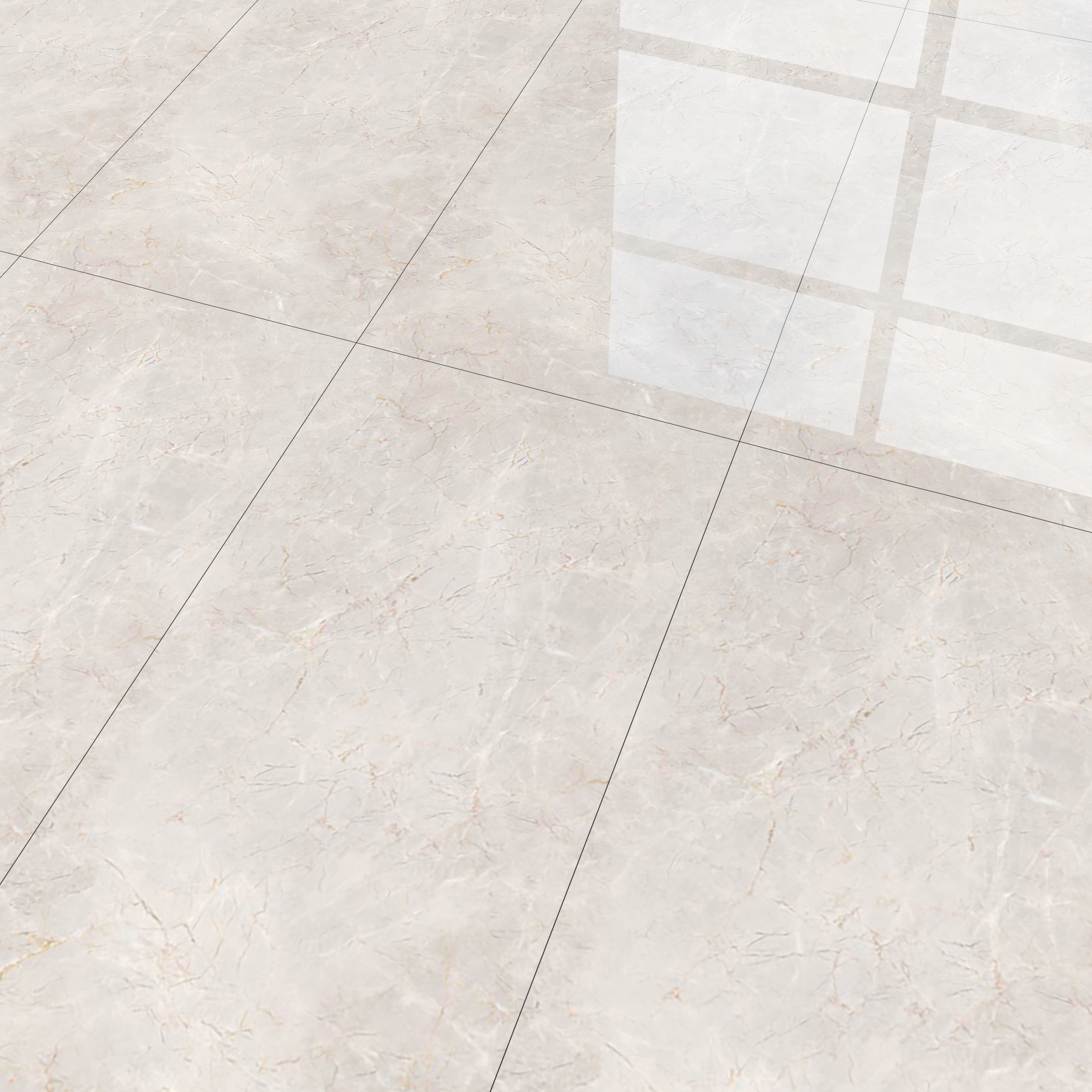 Marble Tundra Grey Wall & Floor Tile TL 07391 Light Grey 4 ft x 2 ft Matte Finish Vitrified Tile - 9 mm | Suitable For Living Room, Bedroom, Kitchen