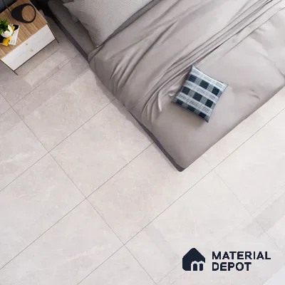Marble Tundra Grey Wall & Floor Tile TL 07391 Light Grey 4 ft x 2 ft Matte Finish Vitrified Tile - 9 mm | Suitable For Living Room, Bedroom, Kitchen