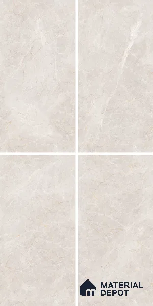 Marble Tundra Grey Wall & Floor Tile TL 07391 Light Grey 4 ft x 2 ft Matte Finish Vitrified Tile - 9 mm | Suitable For Living Room, Bedroom, Kitchen