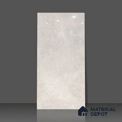Marble Tundra Grey Wall & Floor Tile TL 07391 Light Grey 4 ft x 2 ft Matte Finish Vitrified Tile - 9 mm | Suitable For Living Room, Bedroom, Kitchen