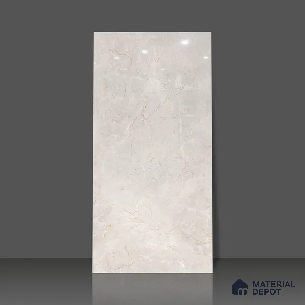 Marble Tundra Grey Wall & Floor Tile TL 07391 Light Grey 4 ft x 2 ft Matte Finish Vitrified Tile - 9 mm | Suitable For Living Room, Bedroom, Kitchen
