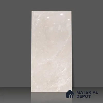 Marble Crema Marfil Wall & Floor Tile TL 07394 Mushroom Beige 4 ft x 2 ft Matte Finish Vitrified Tile - 9 mm | Suitable For Living Room, Bedroom, Kitchen