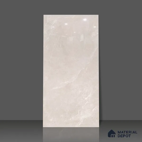 Marble Crema Marfil Wall & Floor Tile TL 07394 Mushroom Beige 4 ft x 2 ft Matte Finish Vitrified Tile - 9 mm | Suitable For Living Room, Bedroom, Kitchen