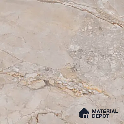 Marble Botticino Wall & Floor Tile TL 07395 Mushroom Beige 4 ft x 2 ft Matte Finish Vitrified Tile - 9 mm | Suitable For Living Room, Bedroom, Kitchen