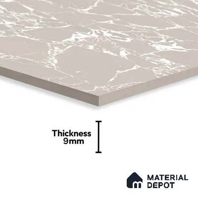 Marble Breccia Oniciata Wall & Floor Tile TL 07396 Taupe Beige 4 ft x 2 ft Matte Finish Vitrified Tile - 9 mm | Suitable For Living Room, Bedroom, Kitchen