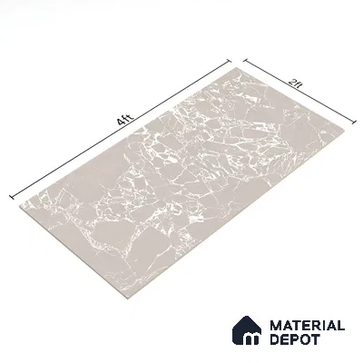 Marble Breccia Oniciata Wall & Floor Tile TL 07396 Taupe Beige 4 ft x 2 ft Matte Finish Vitrified Tile - 9 mm | Suitable For Living Room, Bedroom, Kitchen