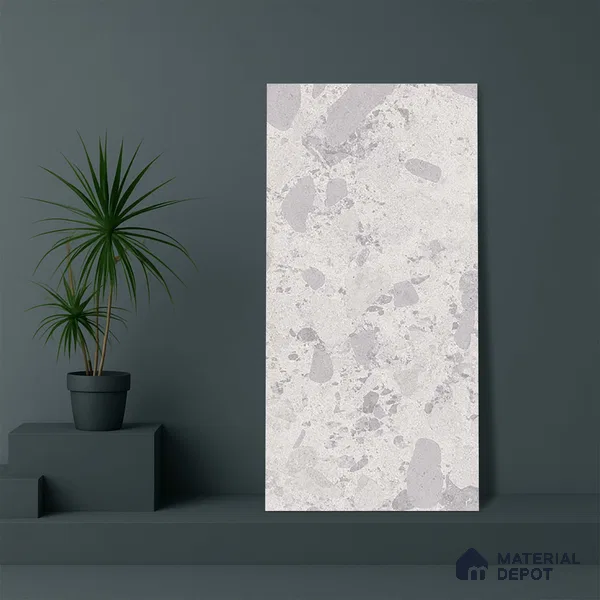 Carving Wall & Floor Tile TL 07397 Lucido Chips Light 4 ft x 2 ft Matte Finish Vitrified Tile - 9 mm | Suitable For Living Room, Bedroom, Kitchen