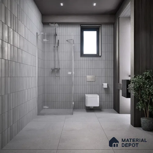 Cement Look Wall & Floor Matte Finish Grey Vitrified Tile | TL 07398 4 ft x 2 ft - 9 mm | Suitable For Living Room, Hall & Study