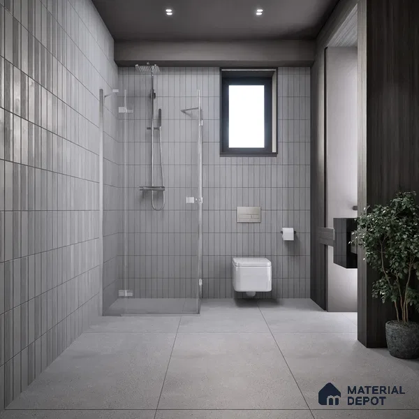 Cement Look Wall & Floor Matte Finish Grey Vitrified Tile | TL 07398 4 ft x 2 ft - 9 mm | Suitable For Living Room, Hall & Study