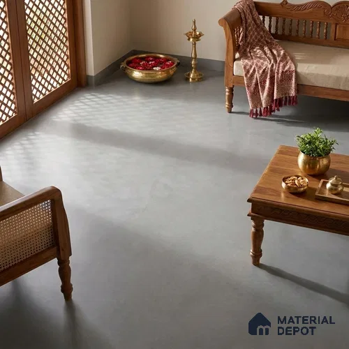 Cement Look Wall & Floor Matte Finish Grey Vitrified Tile | TL 07398 4 ft x 2 ft - 9 mm | Suitable For Living Room, Hall & Study