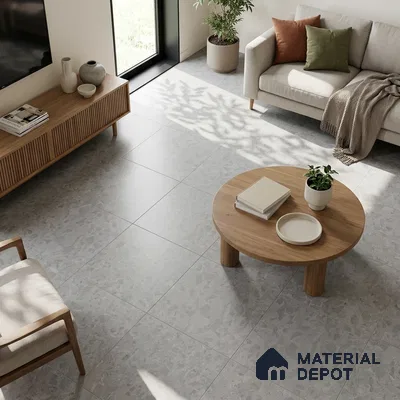 Carving Wall & Floor Tile TL 07400 Paris Stone Grey 4 ft x 2 ft Matte Finish Vitrified Tile - 9 mm | Suitable For Living Room, Bedroom, Kitchen