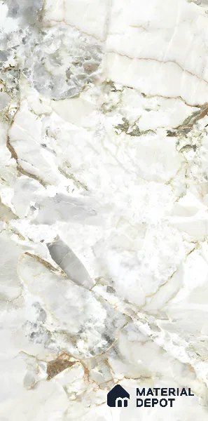 Marble Onyx Wall & Floor Tile TL 07405 Off-White 4 ft x 2 ft Matte Finish Vitrified Tile - 9 mm | Suitable For Living Room, Bedroom, Kitchen
