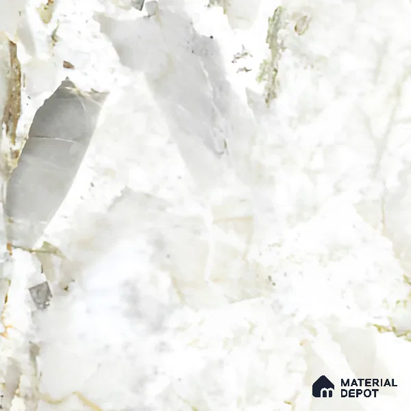 Marble Onyx Wall & Floor Tile TL 07405 Off-White 4 ft x 2 ft Matte Finish Vitrified Tile - 9 mm | Suitable For Living Room, Bedroom, Kitchen