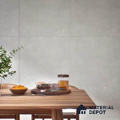 Stone Wall & Floor Tile TL 07409 Azzule Grey 2 ft x 2 ft Matte Finish Vitrified Tile - 9 mm | 4 Random Design | Suitable For living Room, Bedroom, Kitchen | Random Designs