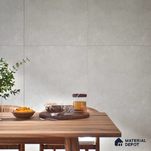 Stone Wall & Floor Tile TL 07409 Azzule Grey 2 ft x 2 ft Matte Finish Vitrified Tile - 9 mm | 4 Random Design | Suitable For living Room, Bedroom, Kitchen | Random Designs