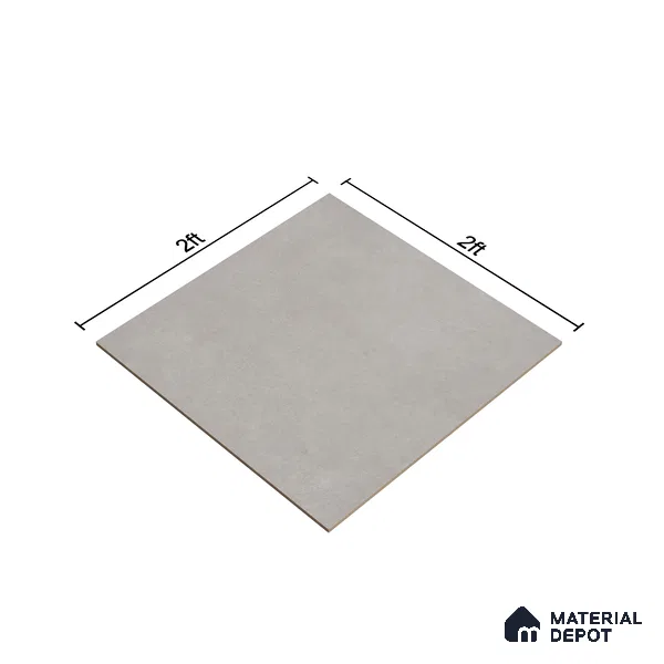 Stone Wall & Floor Tile TL 07409 Azzule Grey 2 ft x 2 ft Matte Finish Vitrified Tile - 9 mm | 4 Random Design | Suitable For living Room, Bedroom, Kitchen | Random Designs