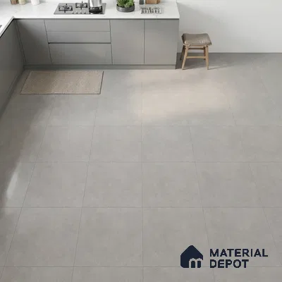 Stone Wall & Floor Tile TL 07409 Azzule Grey 2 ft x 2 ft Matte Finish Vitrified Tile - 9 mm | 4 Random Design | Suitable For living Room, Bedroom, Kitchen (Sample)