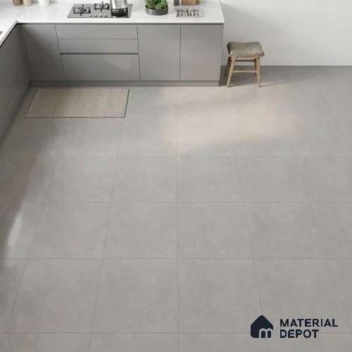 Stone Wall & Floor Tile TL 07409 Azzule Grey 2 ft x 2 ft Matte Finish Vitrified Tile - 9 mm | 4 Random Design | Suitable For living Room, Bedroom, Kitchen | Random Designs
