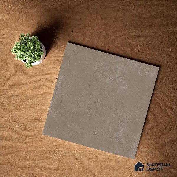 Cement Wall & Floor Tile TL 07412 Azzule Taupe 2 ft x 2 ft Matte Finish Vitrified Tile - 9 mm | Suitable For living Room, Bedroom, Bathroom | Random Designs