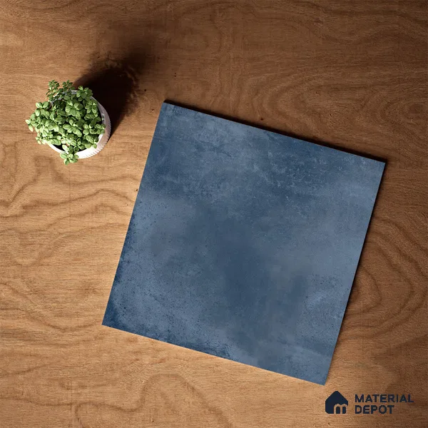 Cement Wall & Floor Tile TL 07414 Vint Azul 2 ft x 2 ft Matte Finish Vitrified Tile - 9 mm | Suitable For living Room, Bedroom, Bathroom | Random Designs