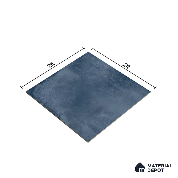 Cement Wall & Floor Tile TL 07414 Vint Azul 2 ft x 2 ft Matte Finish Vitrified Tile - 9 mm | Suitable For living Room, Bedroom, Bathroom | Random Designs