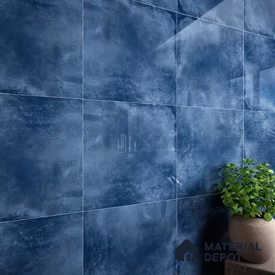 Cement Wall & Floor Tile TL 07414 Vint Azul 2 ft x 2 ft Matte Finish Vitrified Tile - 9 mm | Suitable For living Room, Bedroom, Bathroom | Random Designs