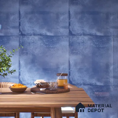Cement Wall & Floor Tile TL 07414 Vint Azul 2 ft x 2 ft Matte Finish Vitrified Tile - 9 mm | Suitable For living Room, Bedroom, Bathroom | Random Designs