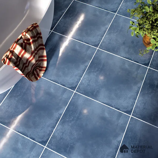 Cement Wall & Floor Tile TL 07414 Vint Azul 2 ft x 2 ft Matte Finish Vitrified Tile - 9 mm | Suitable For living Room, Bedroom, Bathroom | Random Designs