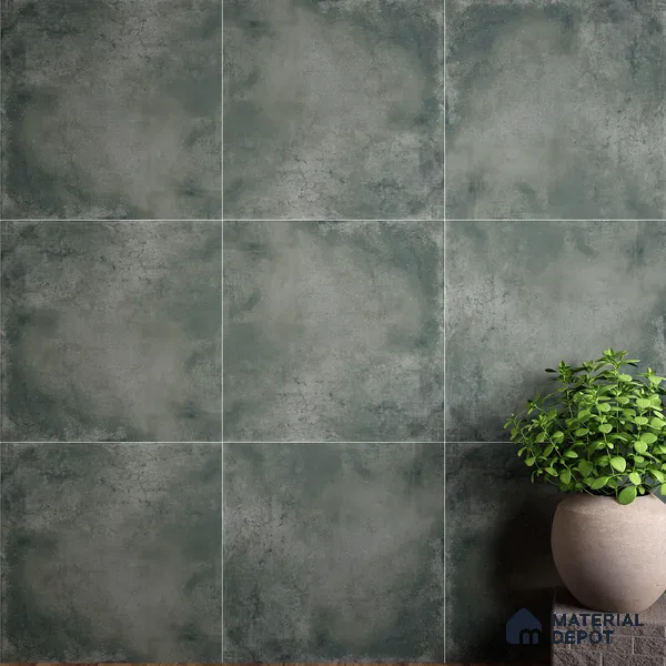 Stone Wall & Floor Tile TL 07415 Vint Jade 2 ft x 2 ft Matte Finish Vitrified Tile - 9 mm | Suitable For living Room, Bedroom, Bathroom | Random Designs