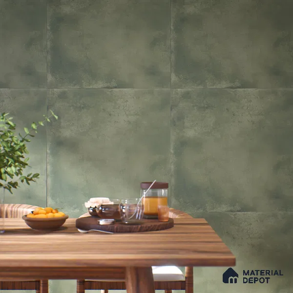 Stone Wall & Floor Tile TL 07415 Vint Jade 2 ft x 2 ft Matte Finish Vitrified Tile - 9 mm | Suitable For living Room, Bedroom, Bathroom | Random Designs