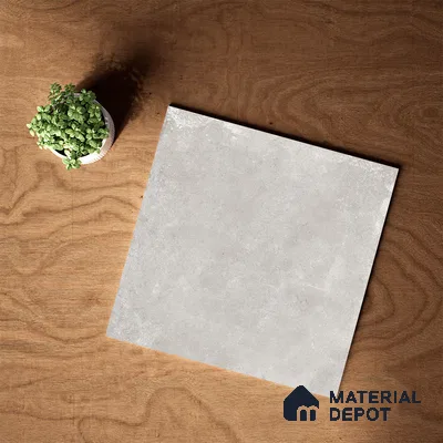Stone Floor Tile TL 07417 Dek Stone Gris 2 ft x 2 ft Matte Finish Vitrified Tile - 9 mm  | Suitable For Bathroom, Terrace & Balcony