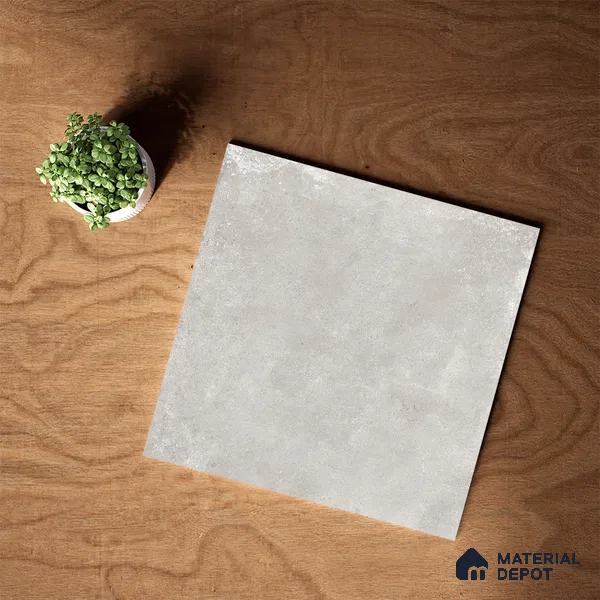 Stone Floor Tile TL 07417 Dek Stone Gris 2 ft x 2 ft Matte Finish Vitrified Tile - 9 mm | Suitable For Bathroom, Terrace & Balcony