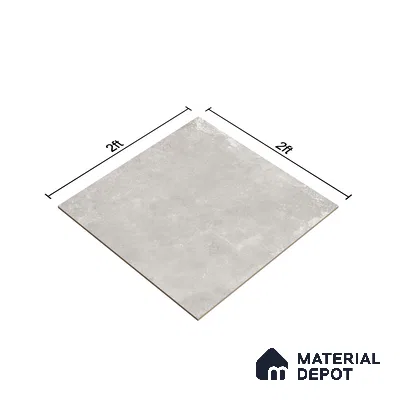 Stone Floor Tile TL 07417 Dek Stone Gris 2 ft x 2 ft Matte Finish Vitrified Tile - 9 mm  | Suitable For Bathroom, Terrace & Balcony