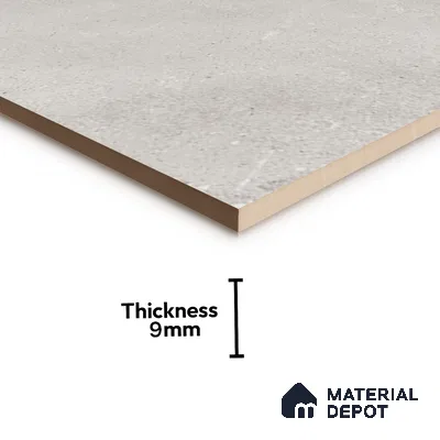 Stone Floor Tile TL 07417 Dek Stone Gris 2 ft x 2 ft Matte Finish Vitrified Tile - 9 mm  | Suitable For Bathroom, Terrace & Balcony