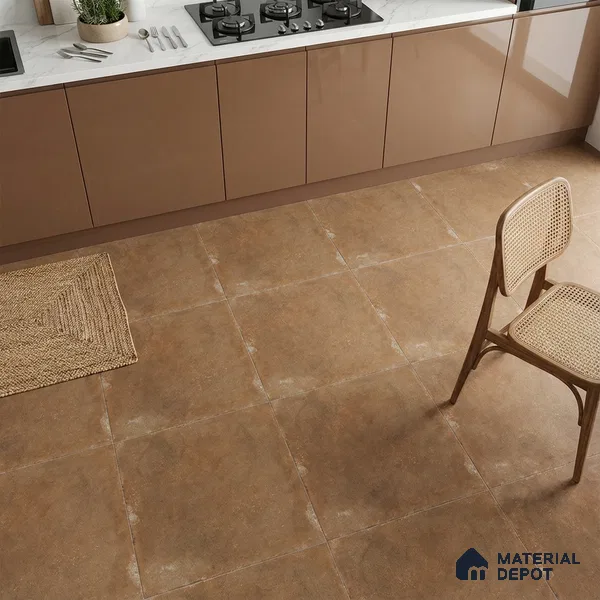 Stone Wall & Floor Tile TL 07418 Dek Stone Natural 2 ft x 2 ft Matte Finish Vitrified Tile - 9 mm | Suitable For living Room, Bedroom, Bathroom (Sample)