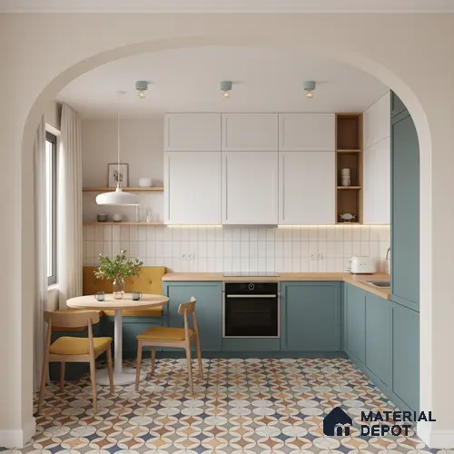 Moroccan Wall & Floor Tile TL 07419 Elista Multy 2 ft x 2 ft Glossy Finish Vitrified Tile - 9 mm | Suitable For living Room, Bedroom, Bathroom | Please Expect a Slight Variation of Pattern