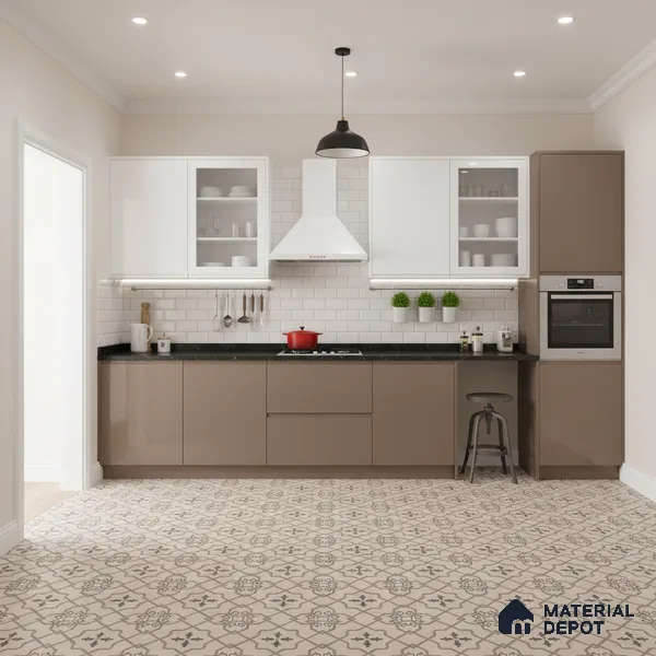 Moroccan Wall & Floor Tile TL 07425 Elude 2 ft x 2 ft Matte Finish Vitrified Tile - 9 mm | Suitable For living Room, Bedroom, Bathroom | Please Expect a Slight Variation of Pattern