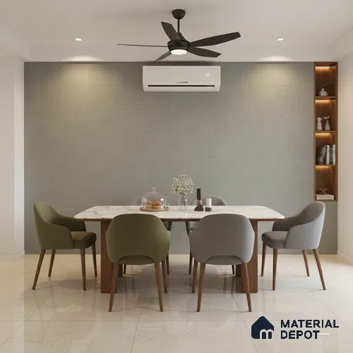 Green Punch Wall Tile TL 07428 B Prestige Royal Triad Elemento Kota 4 ft x 2 ft Vitrified Matte Finish - 9 mm |  Suitable for Living Room, Bedroom, Bathroom
